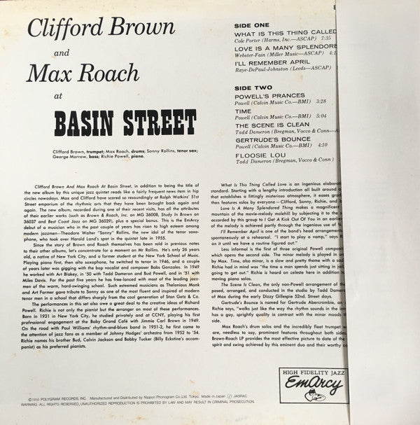 Release: At Basin Street-Vinyl-Japan-1983-EVER-1006 (M)-8851382