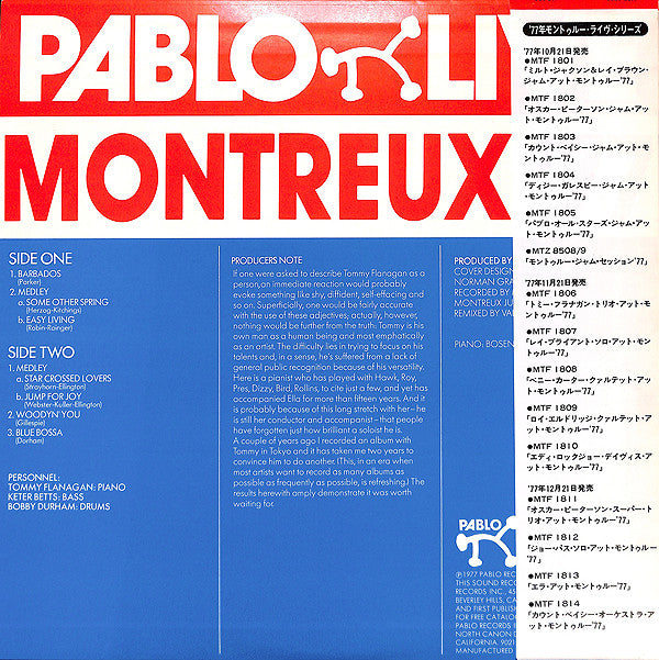 Release: Montreux '77-Vinyl-Japan-1977-MTF 1806-7162729