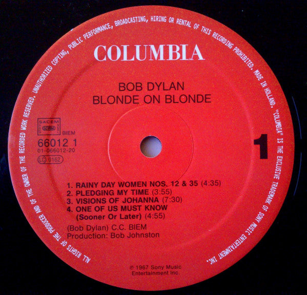 Release: Blonde On Blonde-Vinyl-Europe-None-66012 1-7288385