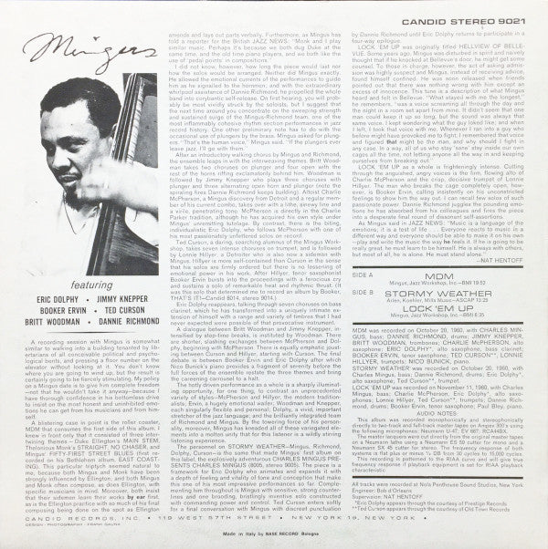 Release: Mingus-Vinyl-Italy-1985-GJS 9021-2209520