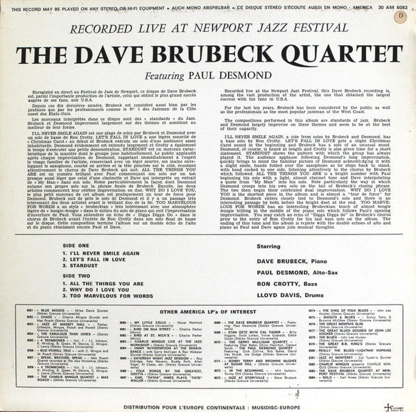 Master Release: At Wilshire-Ebell by The Dave Brubeck Quartet