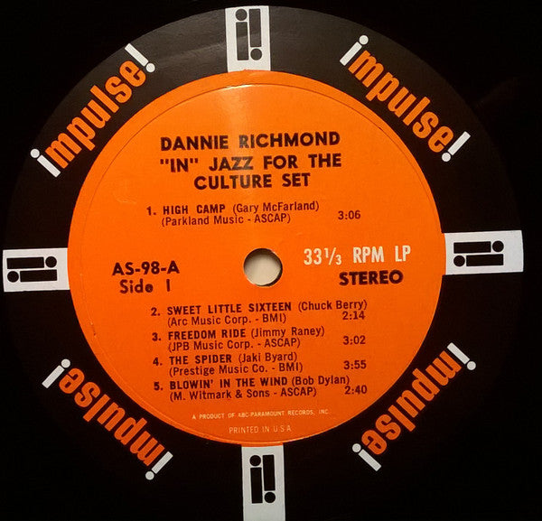 Master Release: "In" Jazz For The Culture Set by Dannie Richmond's "In" Crowd