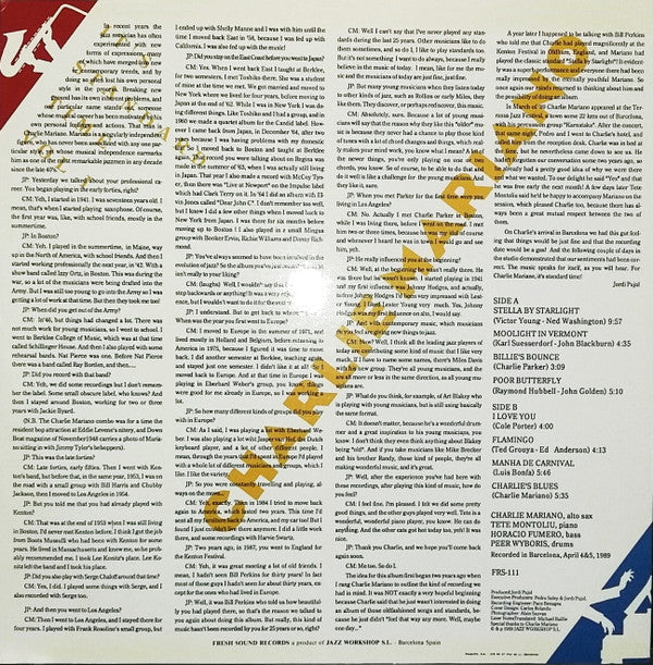 Master Release: It's Standard Time Vol. 1 by Charlie Mariano