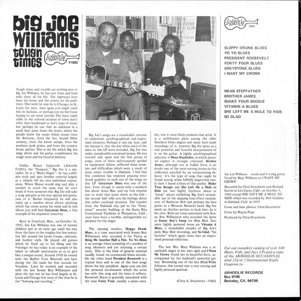 Release: Tough Times-Vinyl-US-None-F1002-3759409