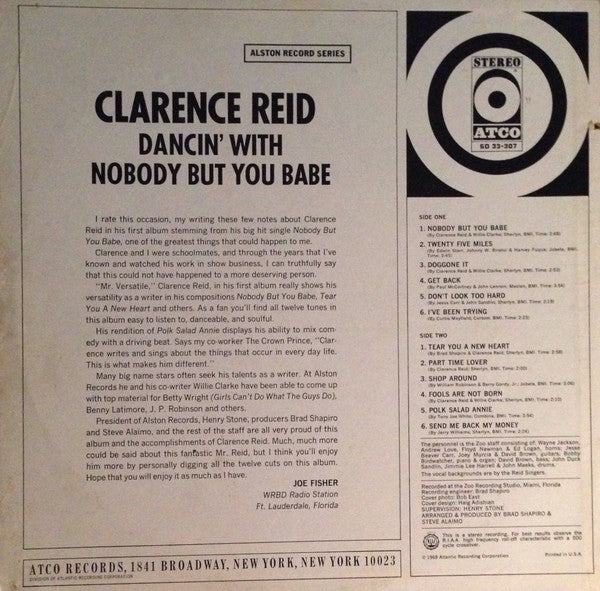 Master Release: Dancin' With Nobody But You Babe by Clarence Reid