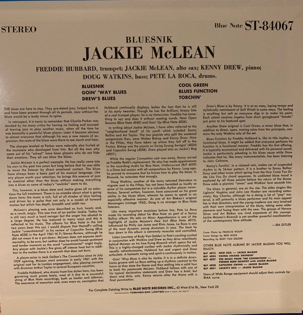 Release: Bluesnik-Vinyl-Japan-1991-BN 4067, BST 84067-3048380