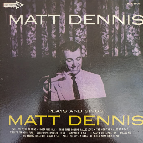 Release: Plays And Sings Matt Dennis-Vinyl-Japan-1973-MCA-3026-8662597