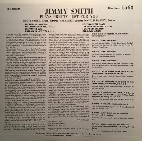 Release: Plays Pretty Just For You-Vinyl-Japan-1984-BLP 1563-9709252