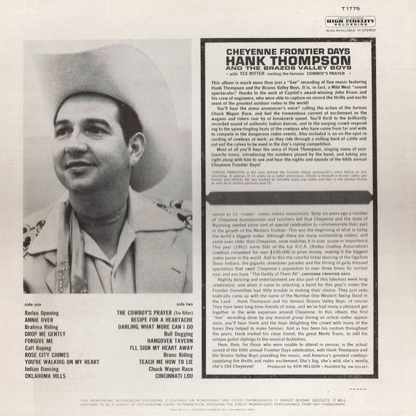 Master Release: Cheyenne Frontier Days by Hank Thompson and His Brazos Valley Boys