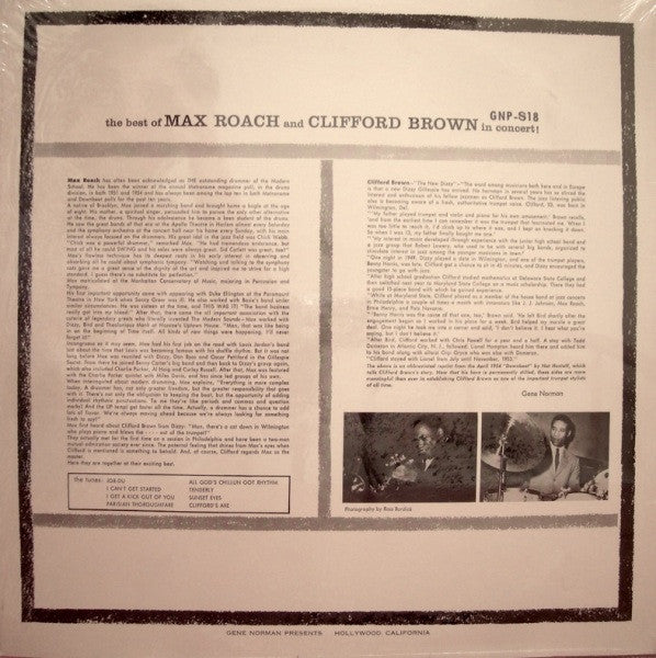 Release: The Best Of Max Roach And Clifford Brown In Concert!-Vinyl-US-1973-GNP-S18-3148688