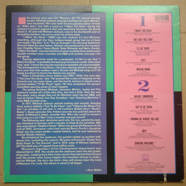 Master Release: Great Songs And Performances That Inspired The  Motown 25th Anniversary T.V. Special by Michael Jackson
