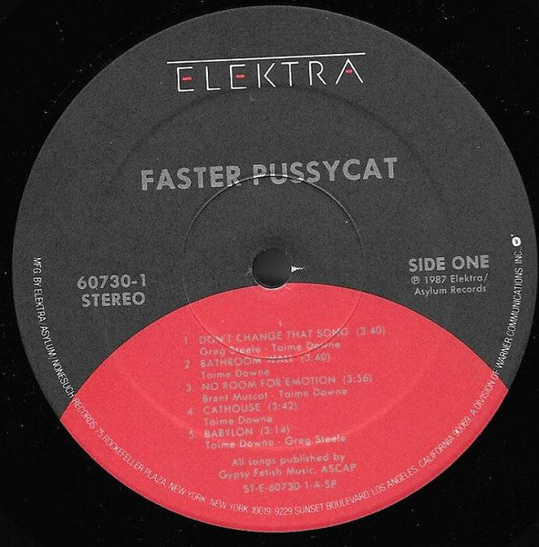 Release: Faster Pussycat-Vinyl-US-1987-9 60730-1, 60730-1-1667597