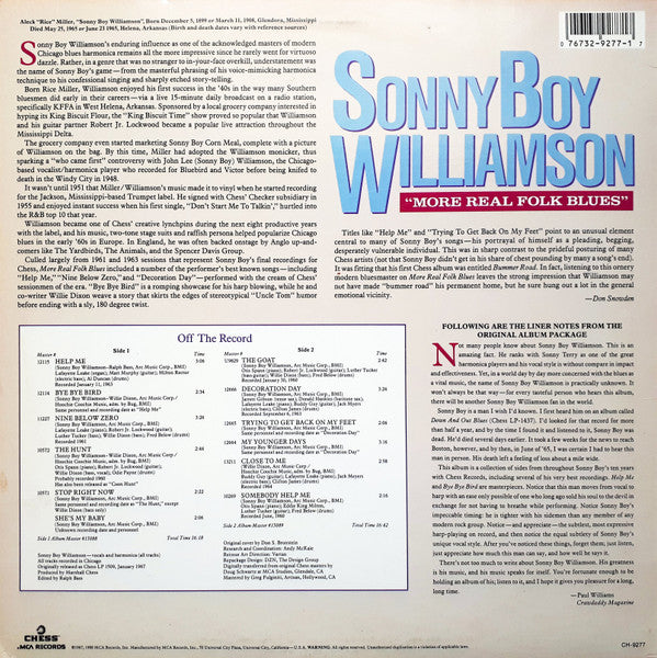 Master Release: More Real Folk Blues by Sonny Boy Williamson (2)