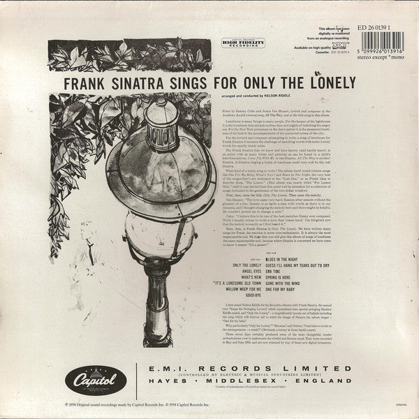 Master Release: Frank Sinatra Sings For Only The Lonely by Frank Sinatra