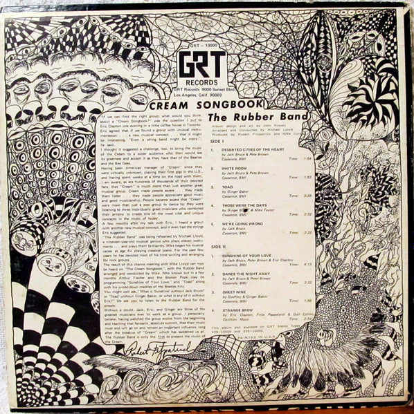 Release: Cream Songbook-Vinyl-US-1969-GRT 10000, GRT10000, GRT-10000-1521921