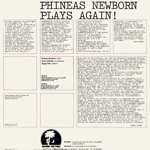 Release: Phineas Newborn Plays Again !-Vinyl-Italy-1978-EIJ 2024-3659825