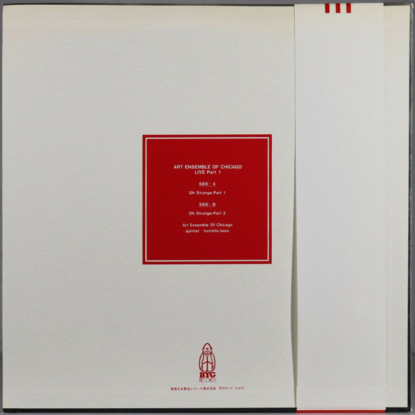 Release: Live Part 1-Vinyl-Japan-1975-YX-2040-1515958
