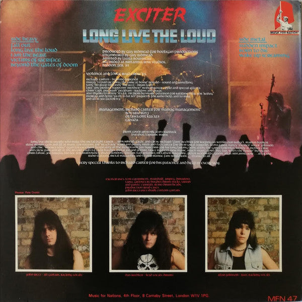 Release: Long Live The Loud-Vinyl-UK-1985-MFN 47-1943245