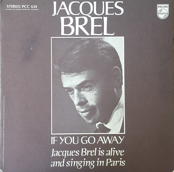 Master Release: If You Go Away: Jacques Brel Is Alive And Singing In Paris by Jacques Brel