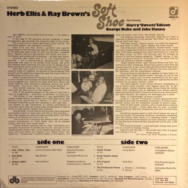 Release: Herb Ellis & Ray Brown's Soft Shoe-Vinyl-US-1974-CJ-3-4973325