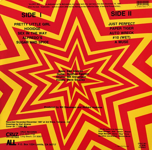 Release: Allroy Sez .....-Vinyl-US-None-CRUZ 001-8370500