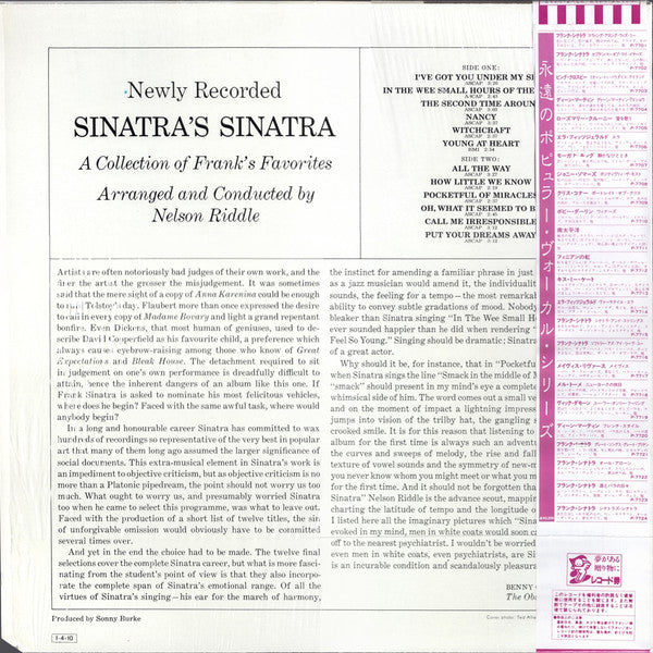 Master Release: Sinatra's Sinatra by Frank Sinatra