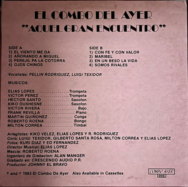 Release: Aquel Gran Encuentro-Vinyl-US-1983-CA 002-1991777