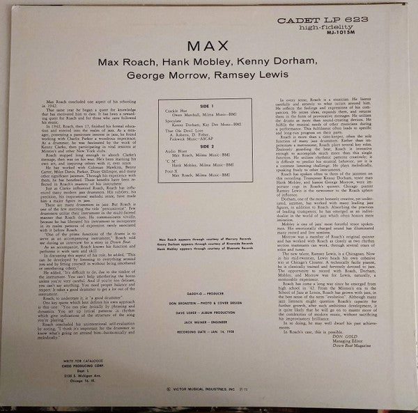 Release: Max-Vinyl-Japan-1975-MJ 1015M-8952291