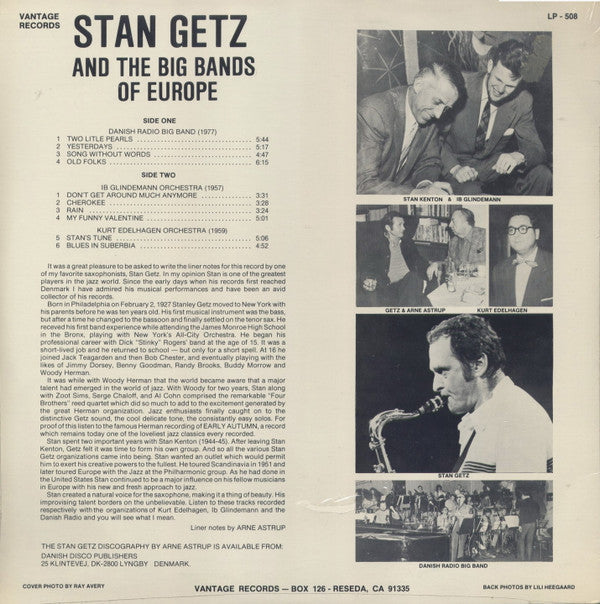 Stan Getz And The Big Bands Of Europe
