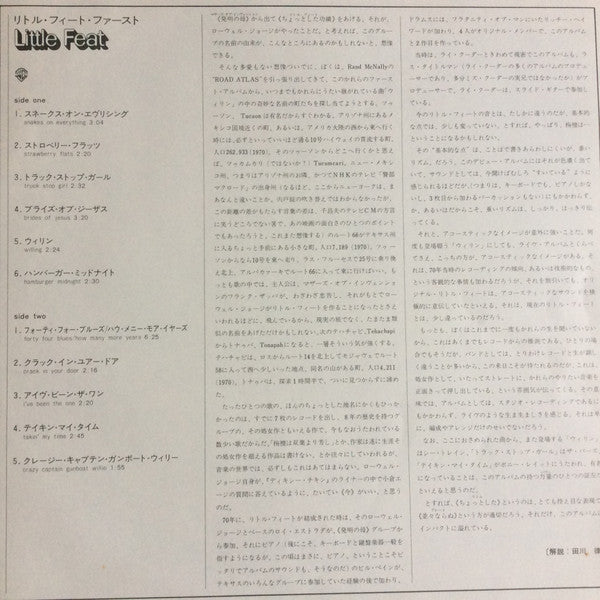 Release: Little Feat-Vinyl-Japan-1977-P-10424W-9497407