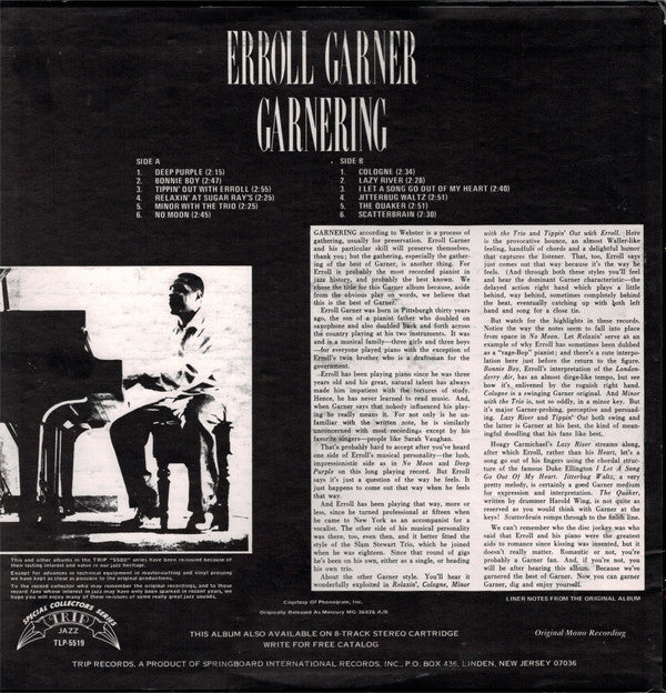 Master Release: Garnering by Erroll Garner