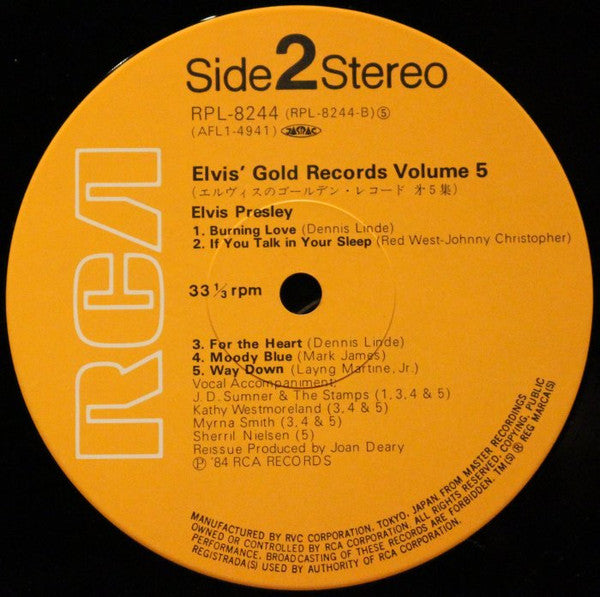 Elvis' Gold Records Volume 5