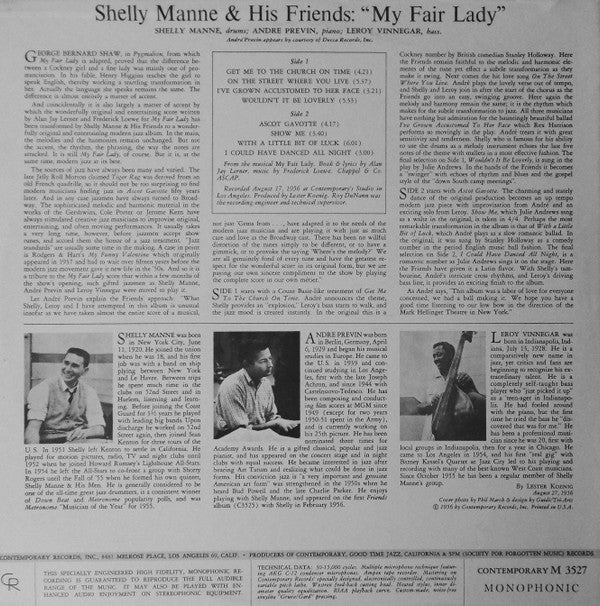 Release: Modern Jazz Performances Of Songs From My Fair Lady-Vinyl-US-None-M 3527-2806879