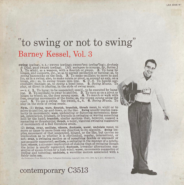 Master Release: Vol. 3, To Swing Or Not To Swing by Barney Kessel