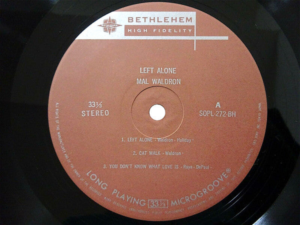 Left Alone - Plays Moods Of Billie Holiday
