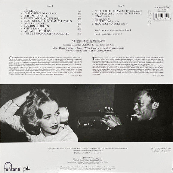 Release: Ascenseur Pour L'Échafaud-Vinyl-US-1988-836 305-1-6972957