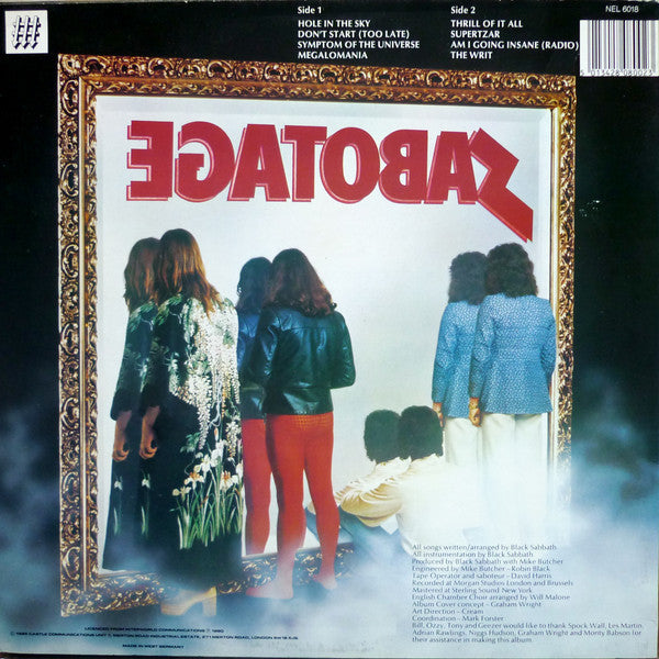 Release: Sabotage-Vinyl-Germany-1985-NEL 6018-2, NEL 6018-1729333