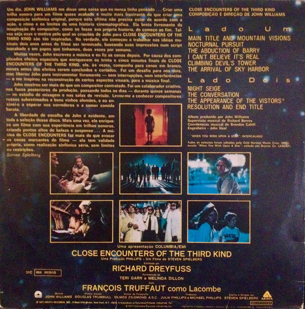 Release: Close Encounters Of The Third Kind (Original Motion Picture Soundtrack)-Vinyl-Brazil-None-31C 064 60391D-7984565