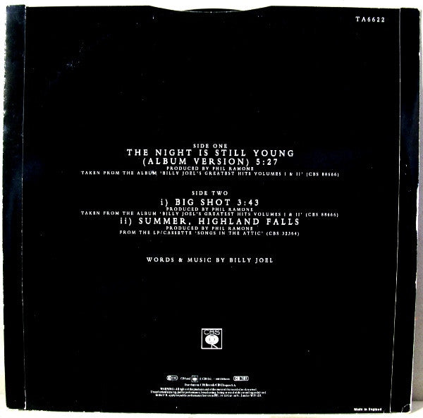 Release: The Night Is Still Young-Vinyl-UK-1985-TA 6622-4758840