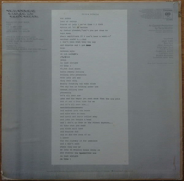 Release: Ballad Of Easy Rider-Vinyl-US-None-CS 9942, PC 9942-8304174