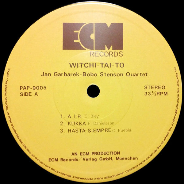 Release: Witchi-Tai-To-Vinyl-Japan-1974-PAP-9005-7519741