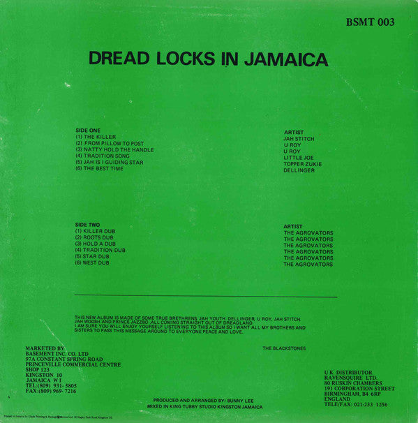 Release: Dread Locks In Jamaica-Vinyl-Jamaica-None-BSMT 003-2137775