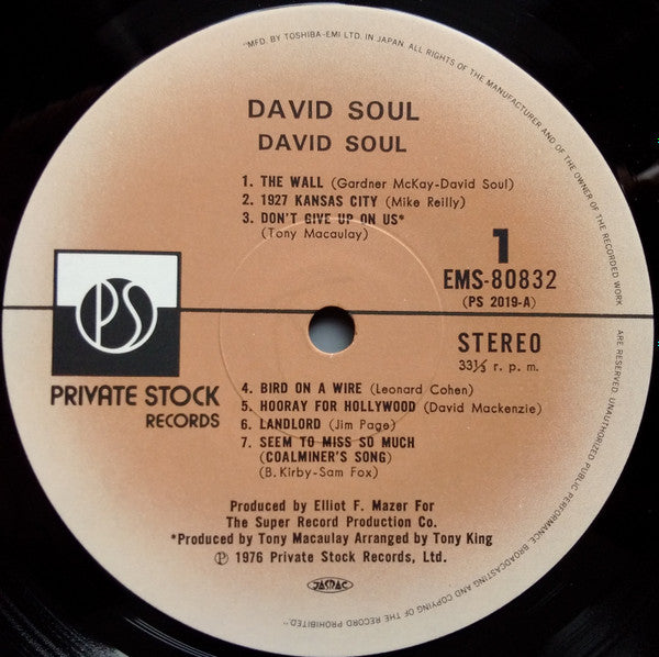 Release: David Soul-Vinyl-Japan-1976-EMS - 80832-8615754