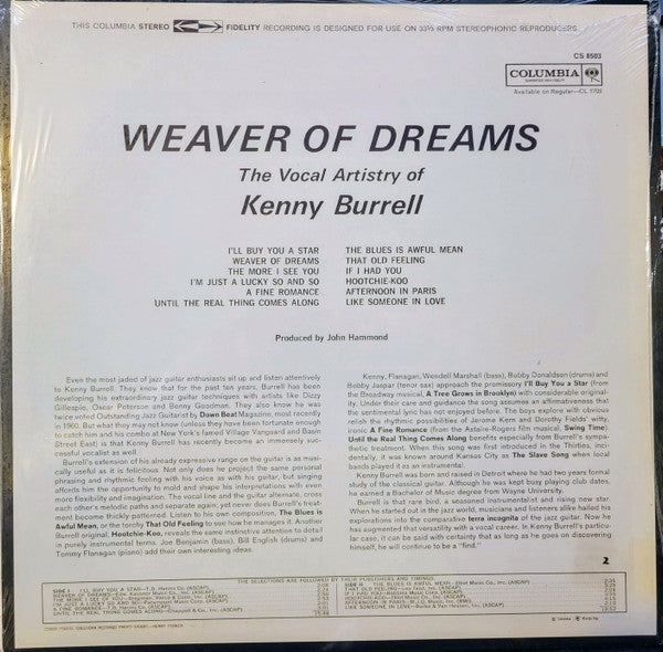Master Release: Weaver Of Dreams – The Vocal Artistry Of Kenny Burrell by Kenny Burrell