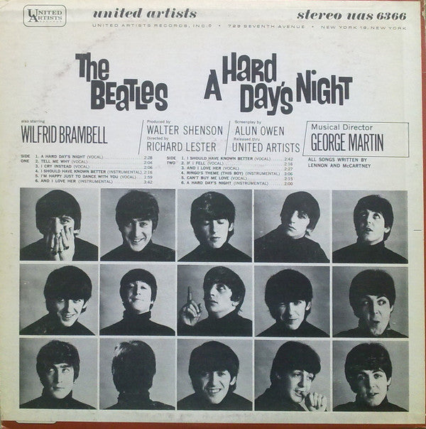 Release: A Hard Day's Night (Original Motion Picture Sound Track)-Vinyl-US-1975-UAS 6366-6992679