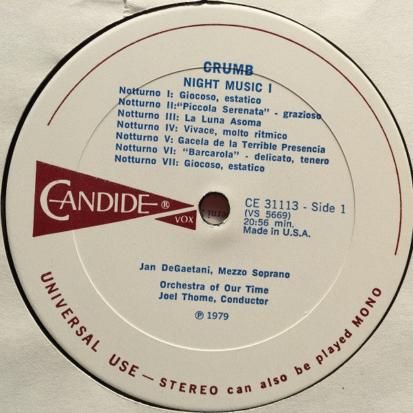 Master Release: Night Music I / Eclat / Fire Fragile Flight / Surabaya Johnny by George Crumb