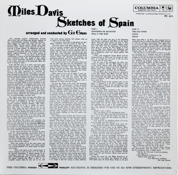 Release: Sketches Of Spain-Vinyl-US-None-PC 8271-8387077