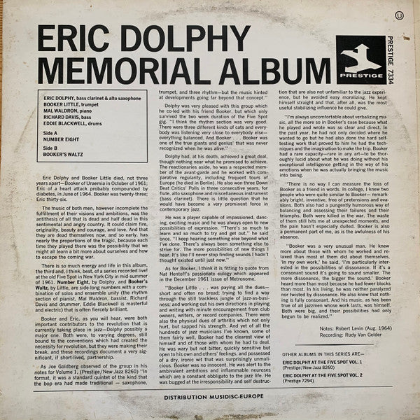 Memorial Album Recorded Live At The Five Spot