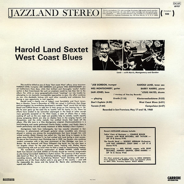 Release: West Coast Blues!-Vinyl-France-None-68 937, 920S-8760052