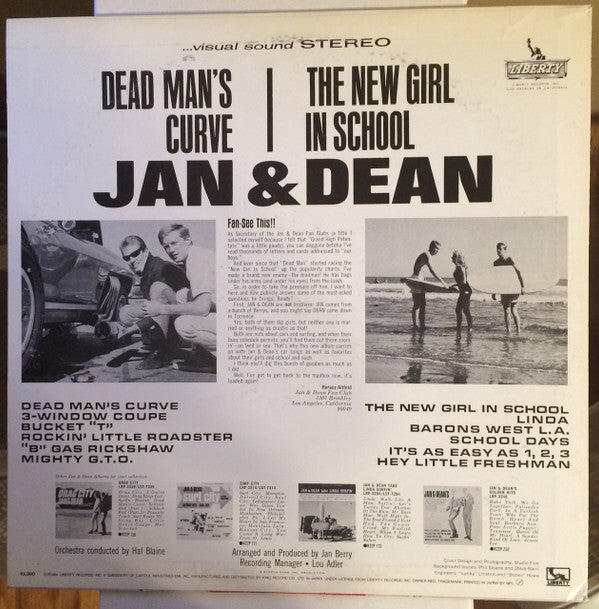Master Release: Dead Man's Curve / The New Girl In School by Jan & Dean